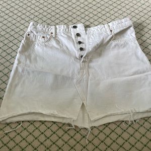 Grlfrnd white denim jean skirt. 29